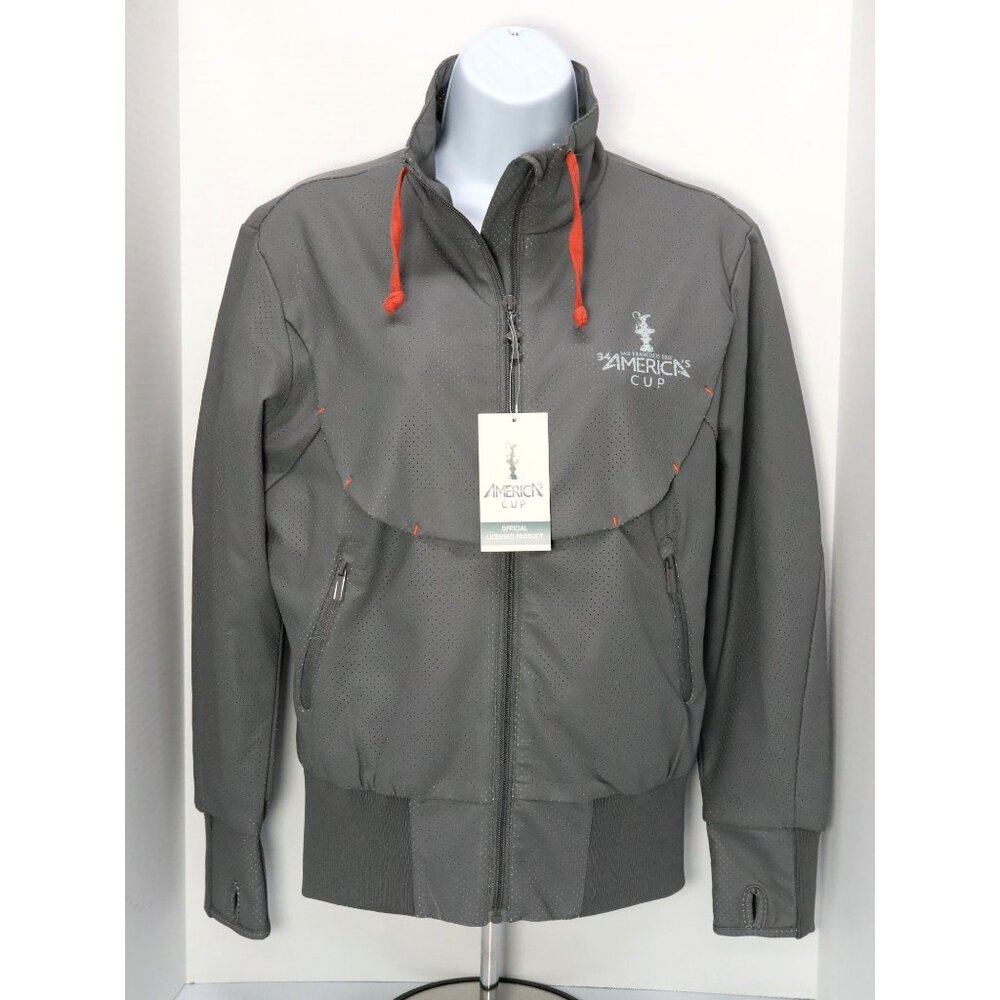 2013 America's Cup San Francisco Womens Medium Official Gray Sailing Jacket‎ NWT
